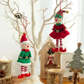 Mini Decor de Crăciun Acasă de Crăciun Elf Drăguț Băiat Fată Păpușă Ornamente Jucării pentru Copii Cadouri de Crăciun Copac Pandantiv Consumabile 