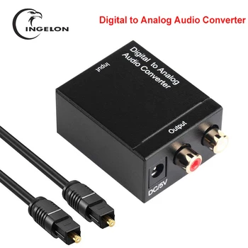 Digital la Analogic Convertor Audio Digital Optic, Coaxial Toslink Semnal Digital Coaxial sau Toslink Optic pentru RCA Stereo Audio