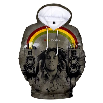 2021 Personalitate Bob Marley 3D Imprimate Hanorace Barbati Femei Hip-Hop, Reggae Jachete Unisex Moda Casual Supradimensionate Hoodie 