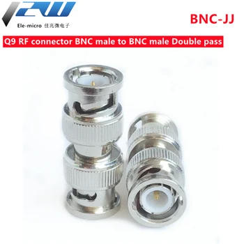 RF radio frecvență adaptor BNC-JJ dual-pass BNC male la BNC male walkie-talkie converter cupru pur placat cu nichel 50 ohmi 