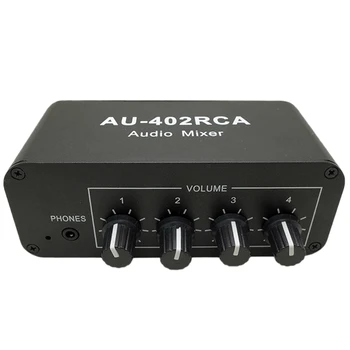 Multi-Sursă RCA Mixer Audio Stereo Reverberator Audio Comutator Comutator 4 Intrare 2 Driver de Ieșire pentru Căști de Control al Volumului 