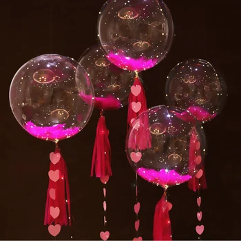 18/20/24/36 inch pe 5pcs Luminos Transparent Bobo Bule Baloane Nunta de Craciun Petrecere de Ziua Decoratiuni Clar Heliu Ballon