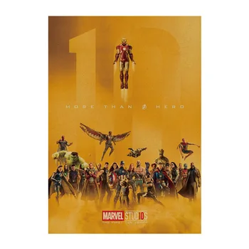 Moive Marvel Cifre Jucării Avengers Iron Man, Căpitanul America, Spiderman Epocă Hârtie Kraft Decor Acasă Jucării Pentru Copii Cadouri 