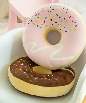 Simulare Gogoașă Cu Ciocolată În Formă De Pernă De Pluș Umplute Jucărie Creativă Gogoși Scaun Auto Perna Scaunului Moale Papusa Decor Canapea Cadou 