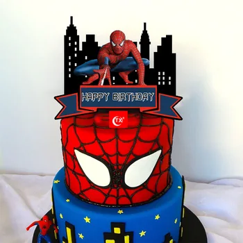 Disney Spider-Man Tort Decor Acrilic Tort Fân Marvel Avengers petrecerea de Ziua decor Hulk, Iron Man pentru Copii Cadouri
