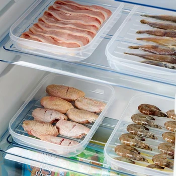 3pcs Reutilizabile Frigider Containere de Depozitare a Alimentelor Congelator Sigiliu Bin Pentru Legume Fructe Carne Proaspătă Cutie Organizator de stocare de bucatarie 