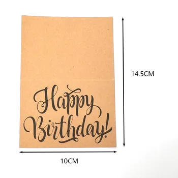5-10buc 10 cm*14.5 cm de Înaltă Calitate la mulți ani Kraft Cărți de Hârtie Pentru Prăjituri Ziua de nastere Card Cadou Pachet Ambalaj Petrecere 