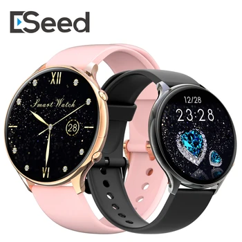ESEED Ceas Inteligent QS06 Organism de Monitorizare a Temperaturii 1.28 Inch Vreme Ceas Deșteptător Smartwatch 2021 Pentru Femei Barbati