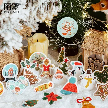 Crăciun Serie Animale Binecuvântările Jurnalul Autocolante Decorative de Papetărie Autocolante Scrapbooking DIY Jurnal Album Stick Eticheta 