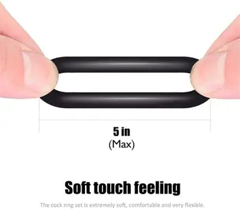 3pcs/set Inele pentru Penis din Silicon Intarziere Ejaculare Cockring Duza Întinde Cockring Control Extender Adeziv Flexibil Penis Inel Pentru Ma