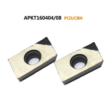 1 BUC APKT160404 APKT160408 APKT1135 PCD CBN Insertii Duritate Mare APKT Diamant Cubi de Nitrură de Bor Lama Strung CNC Cutter Instrument 