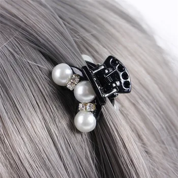 1 buc Minunat Mini Pearl Gheare de Păr Clipuri pentru Femei Fete Stras Negru cu Gheare Crab Clip Doamnelor Agrafe de par Hairpin Accesorii de Par 