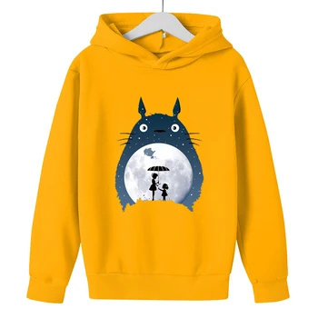 Fata lui Totoro Tricou Casual cu Maneca Lunga de Toamna Iarna Hanorac Copii de Moda Desene animate Pulover Nou Strat de Bumbac Sudaderas 2022 