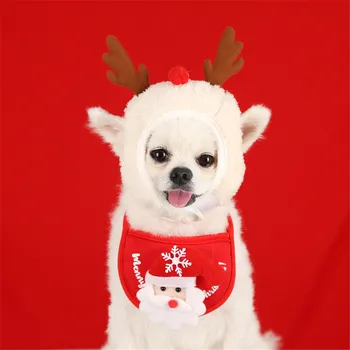 Câine de Crăciun Bandană Santa Pălărie Câine Eșarfă Triunghi Bavete Basma Costum de Crăciun Tinuta pentru Mici Mijlocii Mari Caini Pisici Animale de companie 