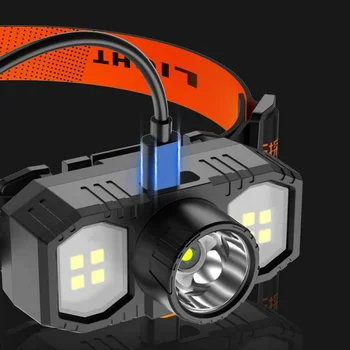 Faruri LED 2 Modul USB Reîncărcabilă Cap-montat Led-uri Lanterna Proiector rezistent la apa Pescuit de Noapte Lampa cu Lumini de Ciclism 