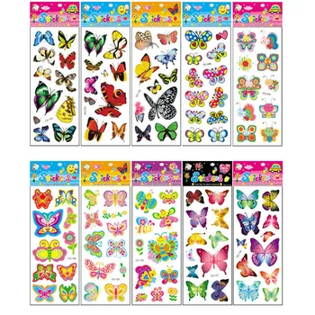 10buc Diferite Fluture Autocolant Jucarii pentru Copii Cadou Grădiniță Autocolant de Desene animate de Animale Decor de pe Cartea de Telefon Nu-repeta 