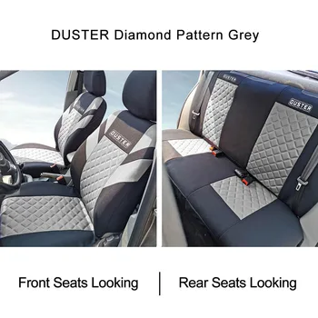 Universal Duster Imprimare Logo-ul Auto husa Scaunului Set Complet Model de Diamant în Relief Set Complet și 2 Scaune Fata Interior Accesorii 