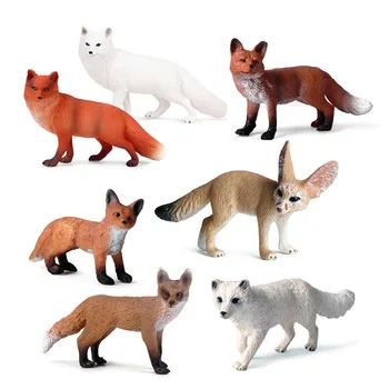 2020 DIY Simulare Animal Sălbatic Jucărie de Plastic de Acțiune din PVC, Model Fox Figura Copil de Colectare Papusa Jucărie pentru copii Copil Cognitive Cadou 