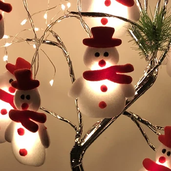 Om de zăpadă, Pom de Crăciun Ghirlanda LED String Lumina Vesel Decoratiuni Alimentat de la Baterie pentru acasă 2021 Crăciun Ornament Crăciun Cadouri Noi 