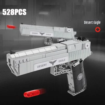 Scara 1:1 de Simulare Moderne de arme militare Desert Eagle bloc arma asambla modelul cu tragere de cărămidă jucărie pentru baiat cadou 