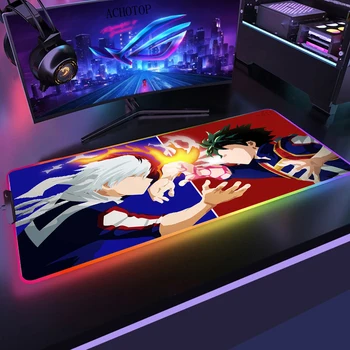 Anime Eroul Meu mediul Academic RGB Mouse-ul Covor Mare de Jocuri pentru PC Mause Pad Gamer Calculator Mousepad XXL Birou Mat de Fundal Pentru Tastatură