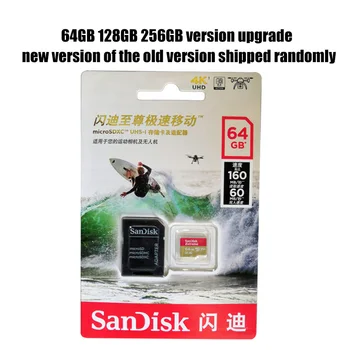 Sandisk micro sd EXTREME PLUS microSD Card TF card de memorie A2 32GB, 64GB, 128GB, 256GB U3 V30 160MB / s Class10 card de memorie flash 