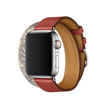 Dublu Tur Curea Pentru Apple Watch Band 38mm 42mm Piele Watchband Pentru Apple watch band 44mm 40mm 41mm 45 mm Bratara Band SE 7 6 