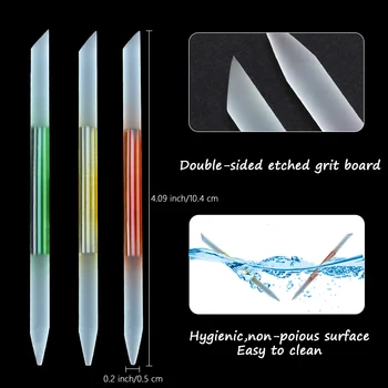 3Pcs Bomboane de Culoare Împingător Cuticula pilă de Unghii Pedichiura Precizie Cuticula Remover Pentru Manichiura Dublu Fețe de Cristal de Sticlă de Instrumente de Unghii