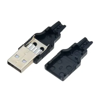 5 pack - USB 2.0 Tip a, Feminin 4 Pini Mufa Conector Capac de Plastic DIY Adaptor Jack 