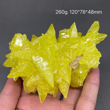Natural Birmanez galben naturale, minereu de sulf dur cristal piatră prețioasă exemplare transport gratuit