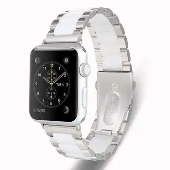 Pentru Apple Watch 41mm 45mm 38mm 40mm 42mm 44mm din Oțel Inoxidabil, Ceramica Curea Pentru Apple Watch Seria 7 1 2 3 4 5 6 Brățară de Metal 