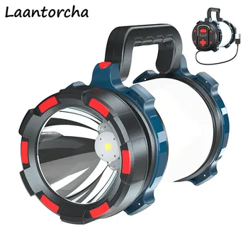 Mare putere led-uri lanterne USB Reîncărcabilă lanterna Puternica Cu Lumina Partea în aer liber Camping Ultra Luminos lanterna Led flashligh