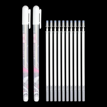 Pen+Refill Set Pix Cu Gel Evidenția Refill De Culoare Alba Stralucind Refill Markeri Pictura Desen Creion Rechizite Multifuncțional 