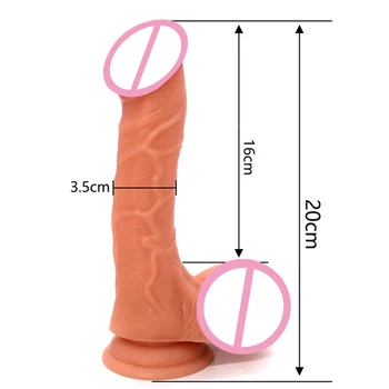 SMMQ 3,5 CM DIA Realist Vibrator Moale Jucării Sexuale Pentru Femei Barbati Mici Vibratoare Masturbez Anal, Dop de Fund Pentru Incepatori (16cm Introduce) 