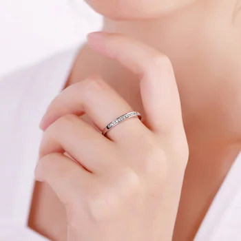 Nunta clasic Deget Inel Inele de oțel inoxidabil cu Zirconiu 5mm Lățime de Moda Ring Bijuterii 