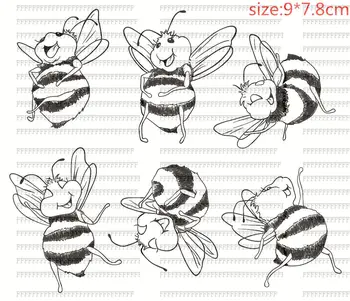 Albinele Joacă Silicon Transparent Ștampilă de Cauciuc Și să Moară Foaie se Agață Scrapbooking DIY Model Dragut Album Foto 