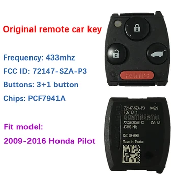 CN003115 4 Buton Original cheie Pentru Perioada 2009-2016 Honda Pilot de la Distanță Cu PCF7941A Chip FCCID Numărul 72147-SZA-P3 
