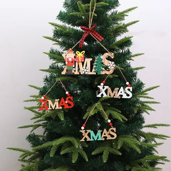 Noi Anul 2022 Ornament de Craciun din Lemn Pandantiv Decor de Crăciun pentru Acasă Xmas Tree 3D Bell Cadouri Navidad 2021 Natal Decor