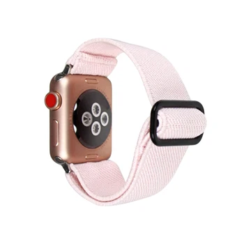 Elastice din Nylon Alb Negru Curea Pentru Apple Watch Band 38 40 42 44mm Brățară Reglabil iWatch Seria 7 SE 6 5 4 3