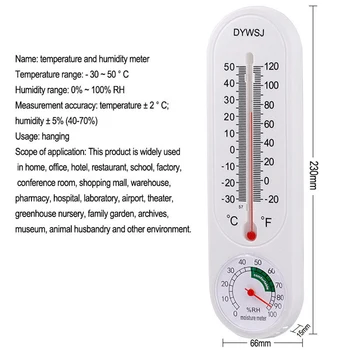Agățat De Perete Cu Termometru De Interior, În Aer Liber, Grădină Acasă Cu Efect De Seră Plantare Umiditate Metru Temperatura Monitor Instrument De Măsurare#38