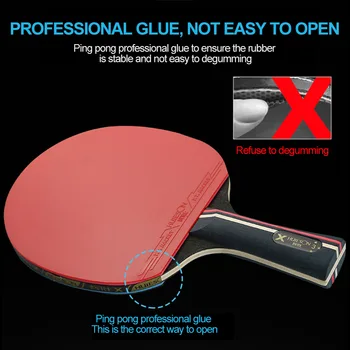 2 buc Actualizat de 5 Stele de Carbon Racheta de Tenis de Masă a Stabilit Usoare Puternic Ping Pong Bat cu un Bun Control 