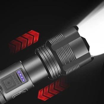 Lanterna LED-uri de înaltă calitate tactice de vânătoare, de pescuit lanterna de alimentare 18650 baterie AAA USB reîncărcabilă lanterna zoom 