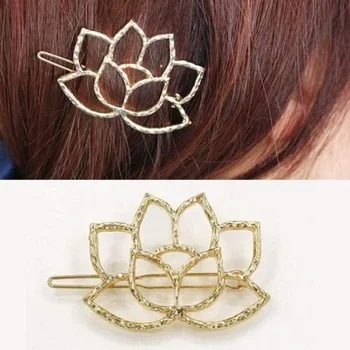 Femei de Moda Accesorii de Par Lotus Stil Retro Hairpin Agrafe de Par Frizură Floare de Par Agrafele articole pentru acoperirea capului 