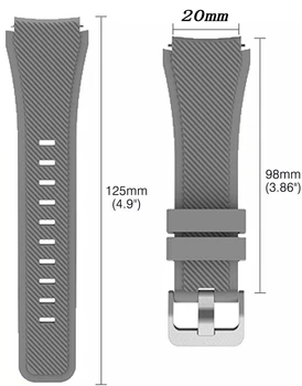 22 20mm Silicon Galaxy Watch 46 42mm Sport Curele Pentru Samsung Gear S3 Frontieră/Clasic Active 2 Huawei Watch GT2 Amazfit 