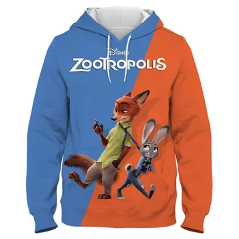 Disney drăguț Zootopia Zootropolis Judy și Nick Hanorace de desene animate 3D de imprimare Bărbați femei casual streetwear liber Boy Fata de Copii Hoody 