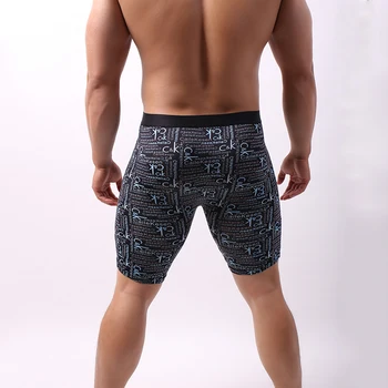 3 Buc/Lot Nou de Oameni mult Timp în Plus Dimensiune pantaloni Scurți de Moda Trendy Moale Respirabil Tipărite Box Lenjerie de corp pentru Bărbați Matase de Gheață Boxer Pantaloni 
