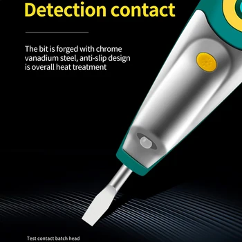 Ac/dc 12-250v Non-contact Lcd Display Digital Tester Șurubelniță Priză Electrică Detector de Tensiune Pix Cu Instrumente Verde 