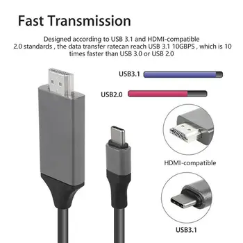 Pentru Samsung Galaxy Note 8 9 S10+ Plus 2 in 1 de Tip C USB-C La HDMI compatibil HDTV 4K Cablu HD Extinde Converter HDTV Cablu USB-C 