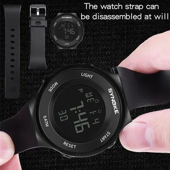 SYNOKE 9199 Digitale Ceasuri pentru Barbati Brand de Lux Ultra-subțire LED Electronic Ceas de mână pentru Femei Impermeabil Ceas Sport Barbati Ceas +Curea 