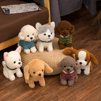 Kawaii Simulare Câine Jucărie De Pluș Moale De Pluș Teddy Husky, Golden Retriever Animal De Jucărie Cal Jucarii Pentru Copii De Fata Ziua De Nastere Cadouri